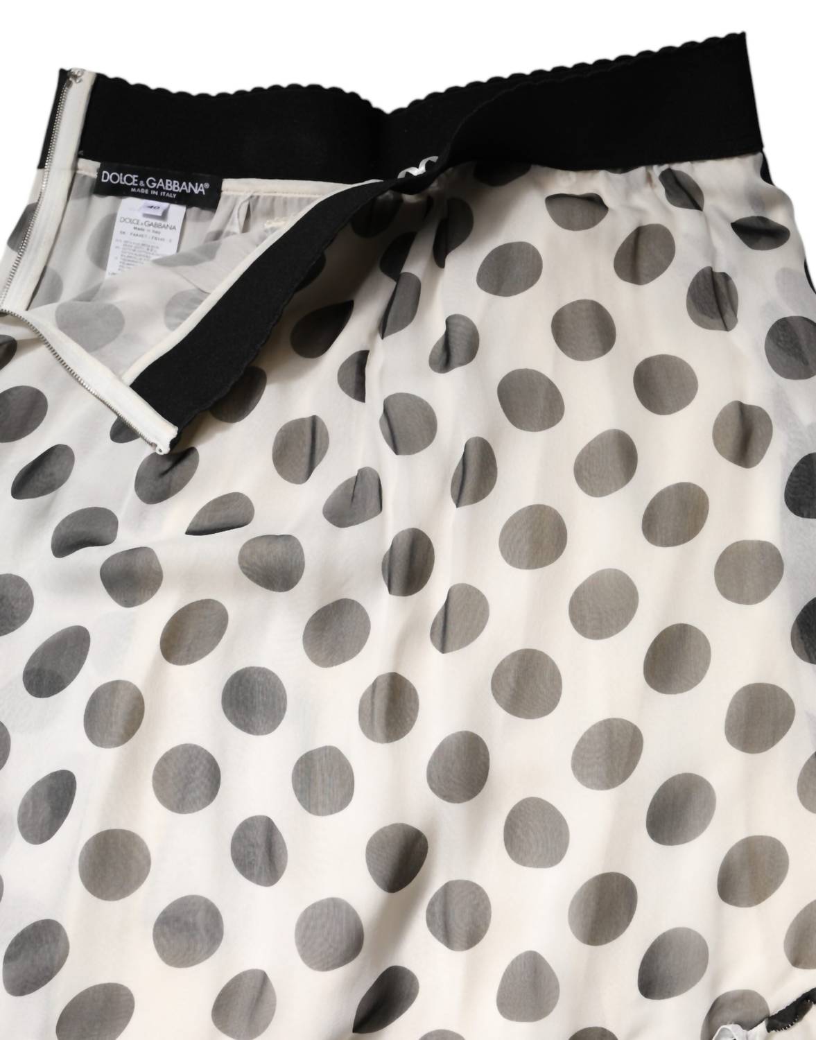 Dolce & Gabbana - Women's Polka Dots Knee Length Skirt - clothing - knee - length - skirts - midi