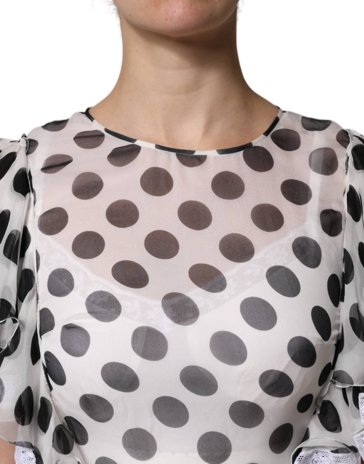 Dolce & Gabbana - Women's Polka Dotted Silk Blend A - line Dress - clothing - collection:Graddresses(Auto) - dresses