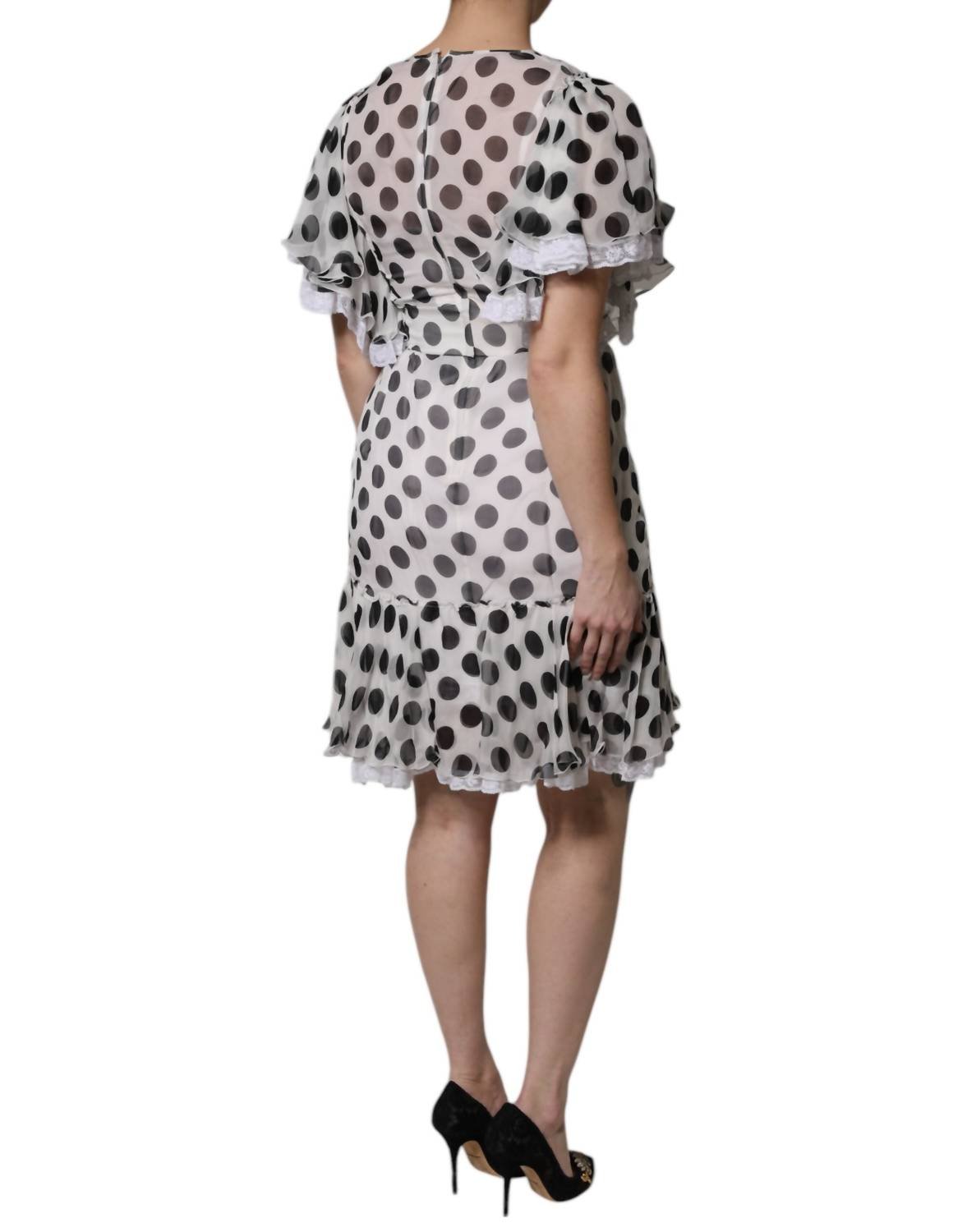 Dolce & Gabbana - Women's Polka Dotted Silk Blend A - line Dress - clothing - collection:Graddresses(Auto) - dresses