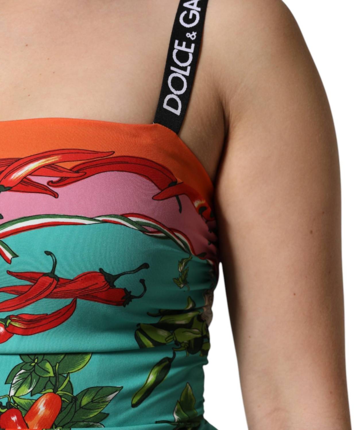 Dolce & Gabbana - Women's Printed Silk Sleeveless Midi Dress - clothing - dresses - green
