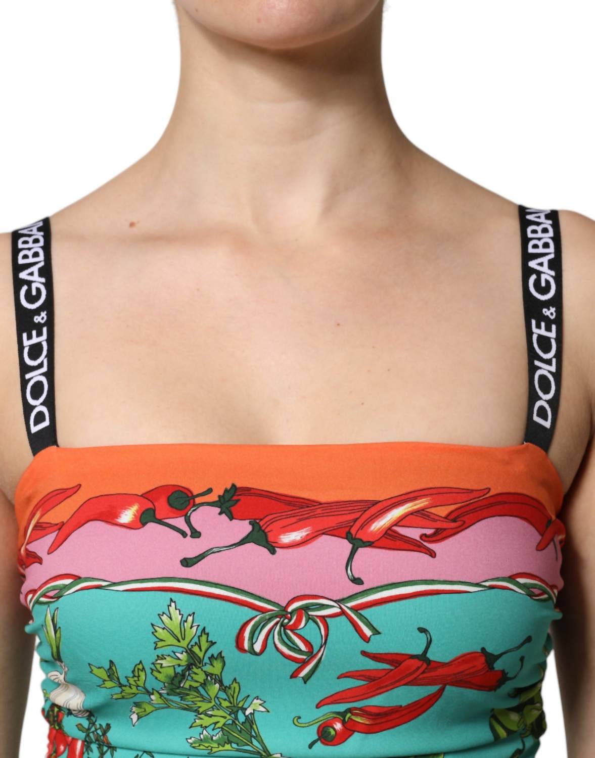 Dolce & Gabbana - Women's Printed Silk Sleeveless Midi Dress - clothing - dresses - green