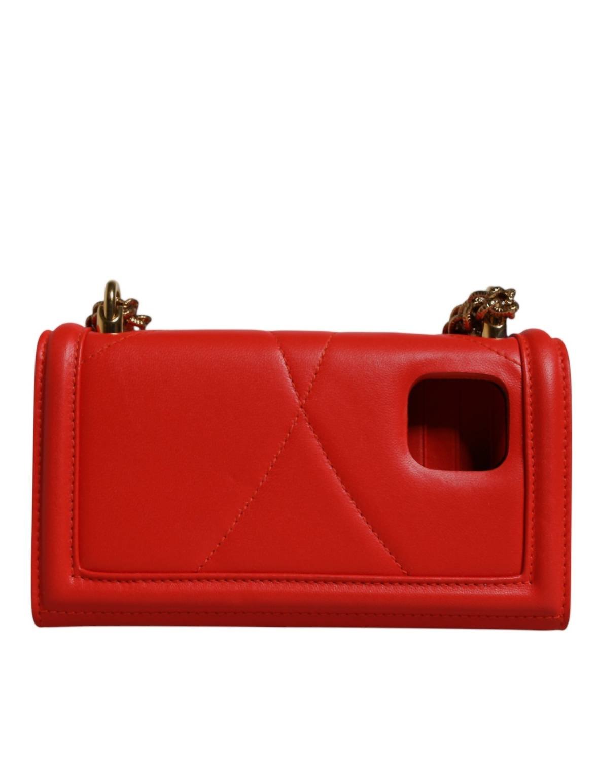 Dolce & Gabbana - Women's Quilted Devotion Crossbody Chain Phone Cover Bag - bags - crossbody - bags - handbags