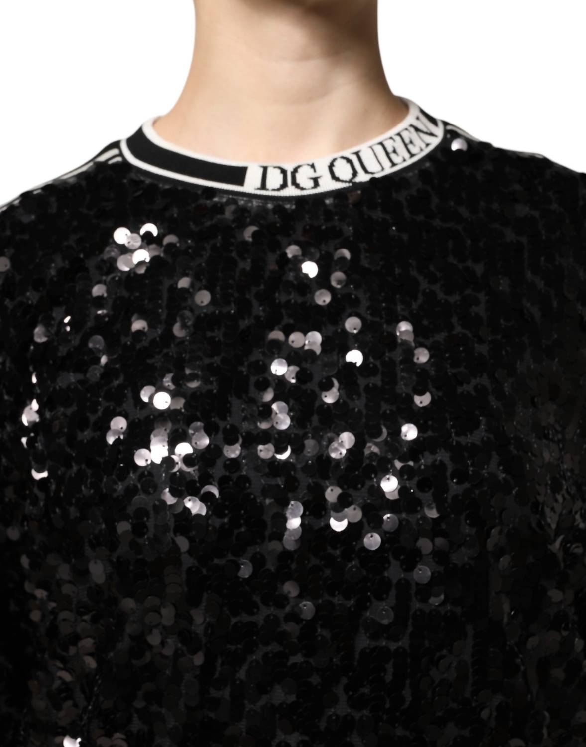 Dolce & Gabbana - Women's Sequin Pullover Sweater - black - cardigans - clothing