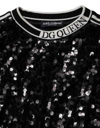 Dolce & Gabbana - Women's Sequin Pullover Sweater - black - cardigans - clothing