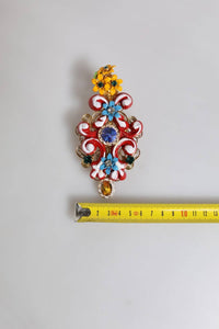 Dolce & Gabbana - Women's Spring Carretto Gold Brass Crystal Hair Clip - accessories - blue - brass