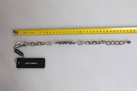 Dolce & Gabbana - Women's Tone Chain Lobster Clasp Logo Gray Pearls Bracelet - bracelets - jewelry - silver