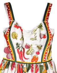 Dolce & Gabbana - Women's Vegetables Sleeveless A - line Dress - clothing - cotton - dresses