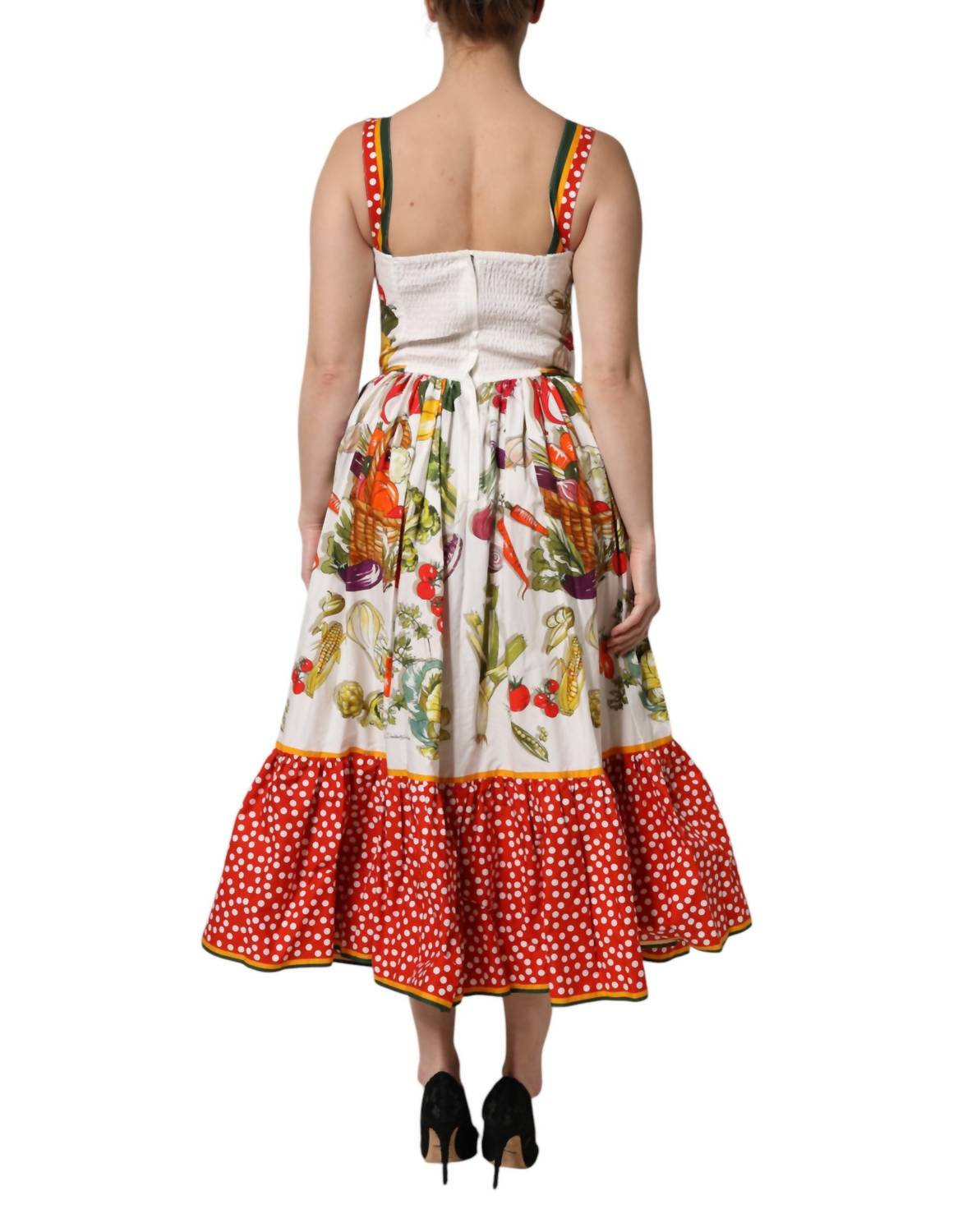 Dolce & Gabbana - Women's Vegetables Sleeveless A - line Dress - clothing - cotton - dresses