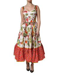 Dolce & Gabbana - Women's Vegetables Sleeveless A - line Dress - clothing - cotton - dresses