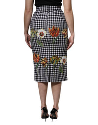 Dolce & Gabbana - Women's Waist Pencil Cut Skirt - black - clothing - floral
