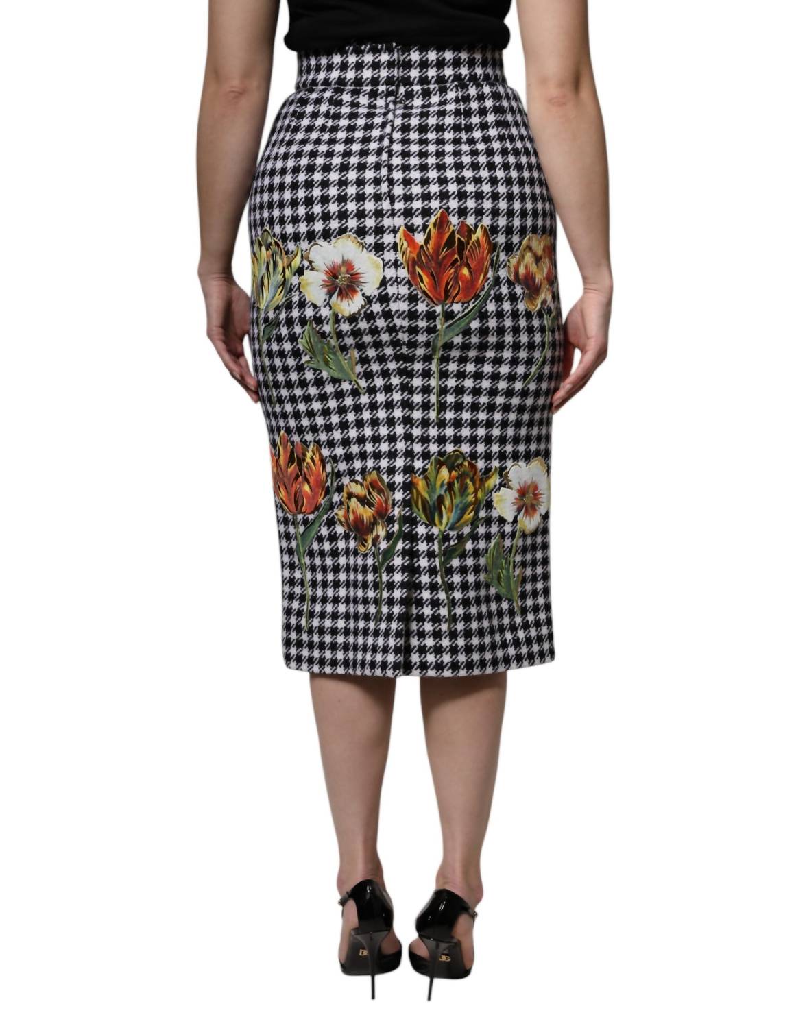 Dolce & Gabbana - Women's Waist Pencil Cut Skirt - black - clothing - floral