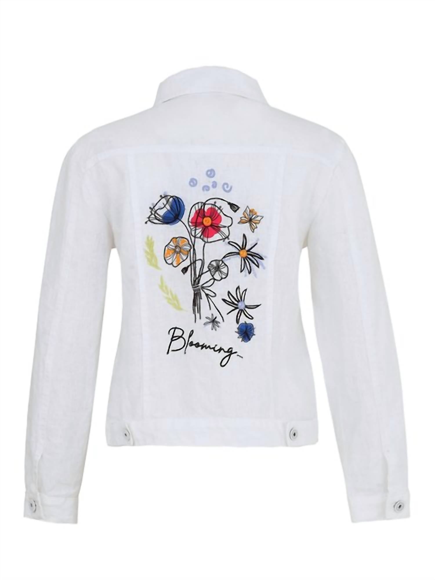 Dolcezza - Floral Linen Jacket - casual - jacket - clothing - floral
