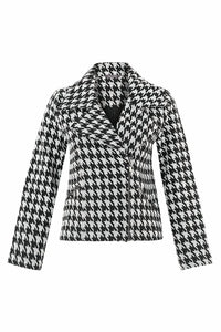 Dolcezza - Houndstooth Zip Front Jacket