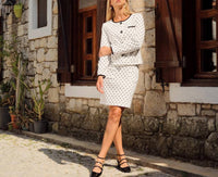 Dolcezza - Polka Dot Button Knit Jacket