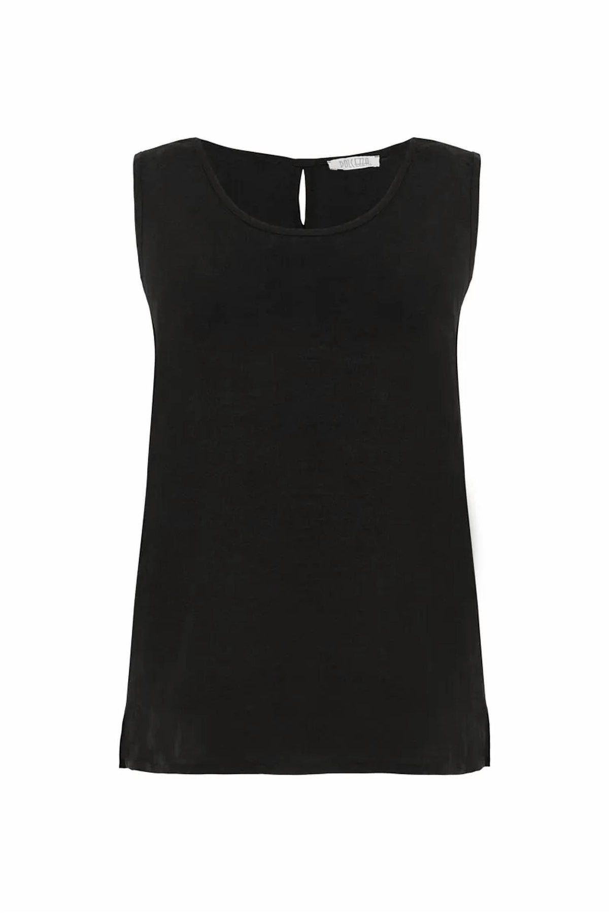 Dolcezza - Women's Scoop Neck Linen Cami Top