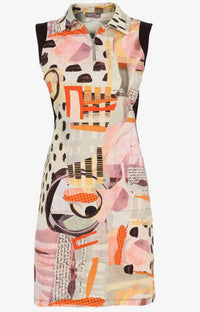 Dolcezza - Sleeveless Printed Mini Dress