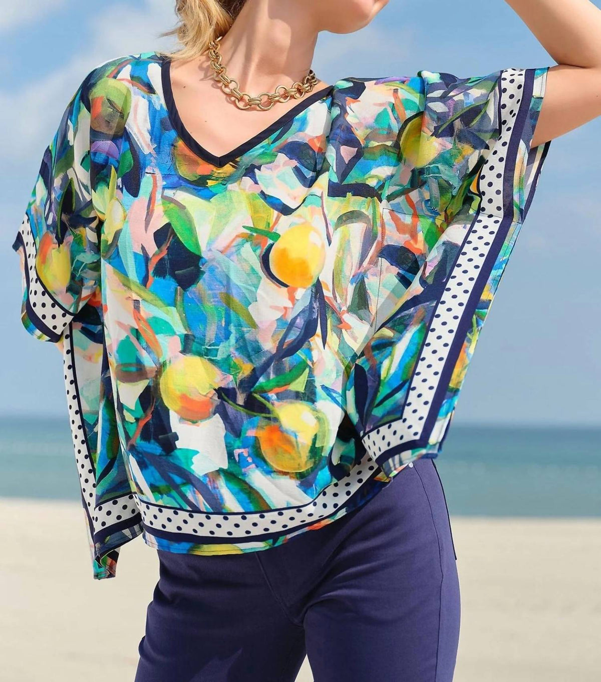 Dolcezza - V-neck Handerchief Top