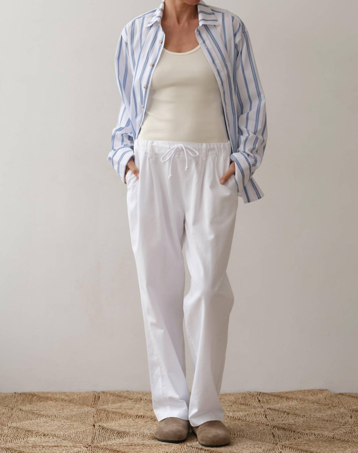 Donni. - Chino Drawstring Crop Pant - ankle - clothing - cotton