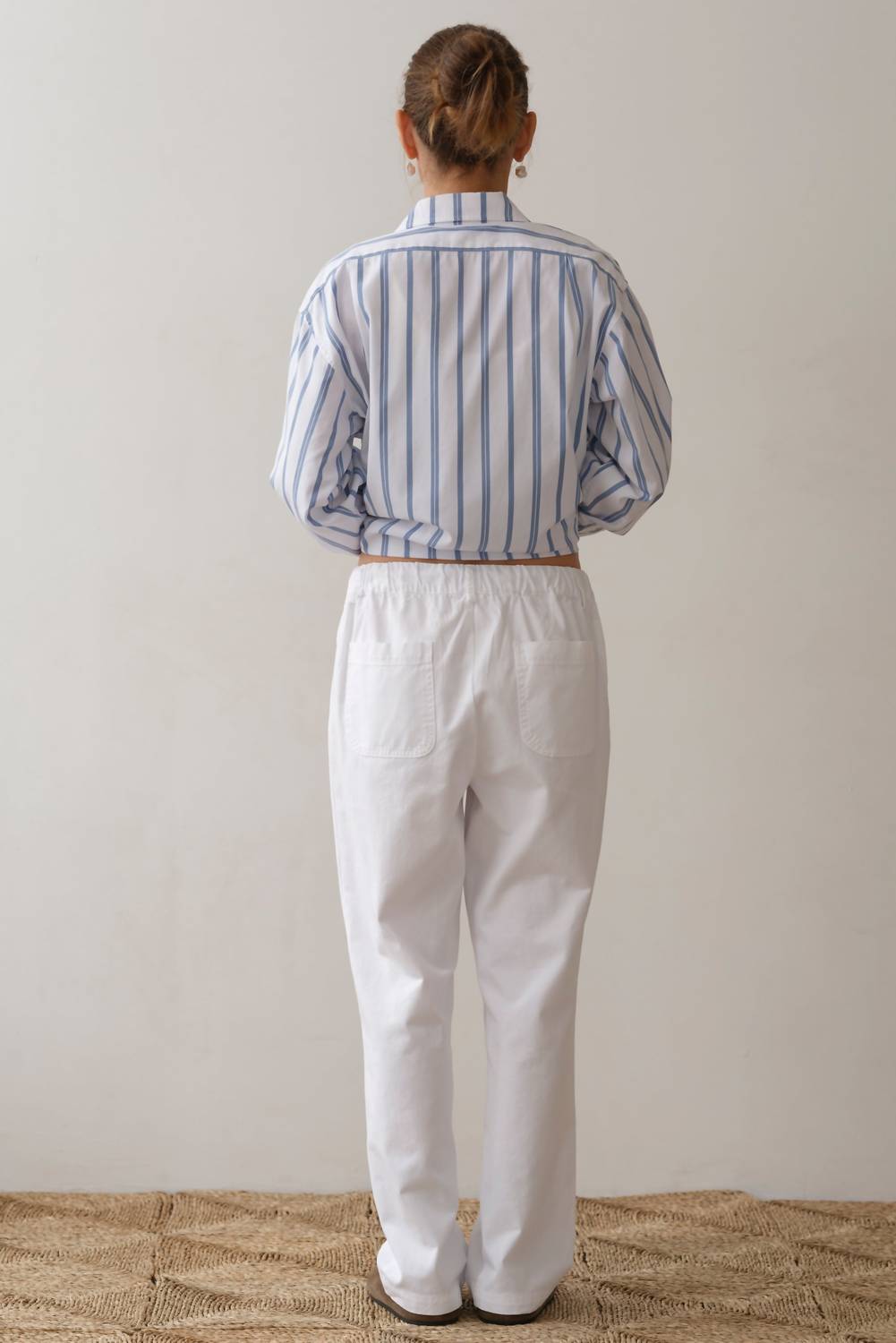 Donni. - Chino Drawstring Crop Pant - ankle - clothing - cotton