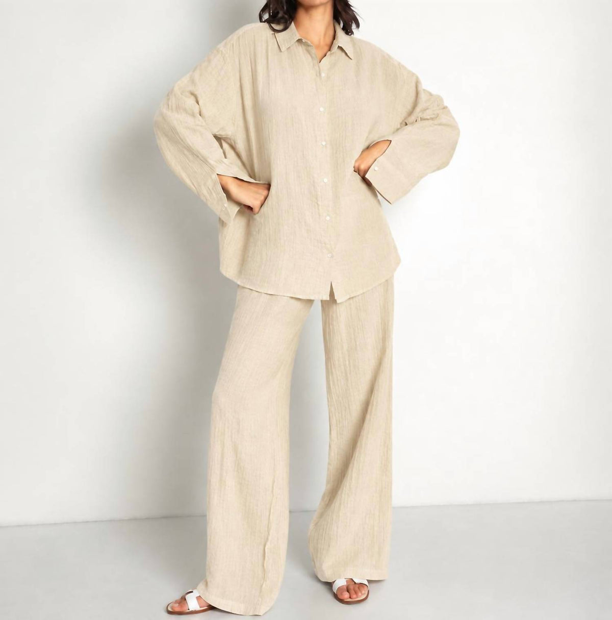 Donni. - Gauze Button Down Shirt
