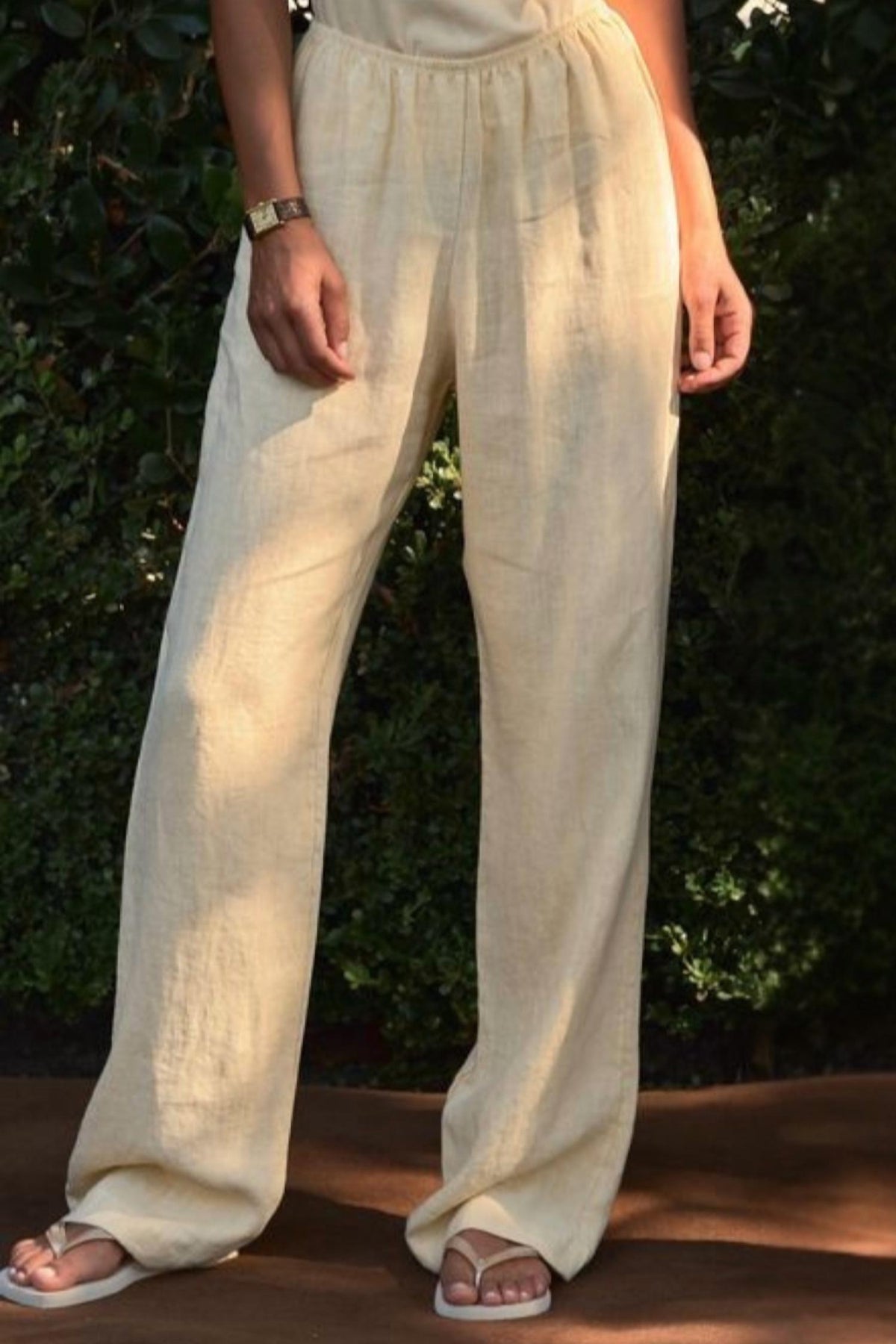 Donni. - Linen Simple Pant