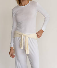 Donni. - Pointelle Long Sleeve Top