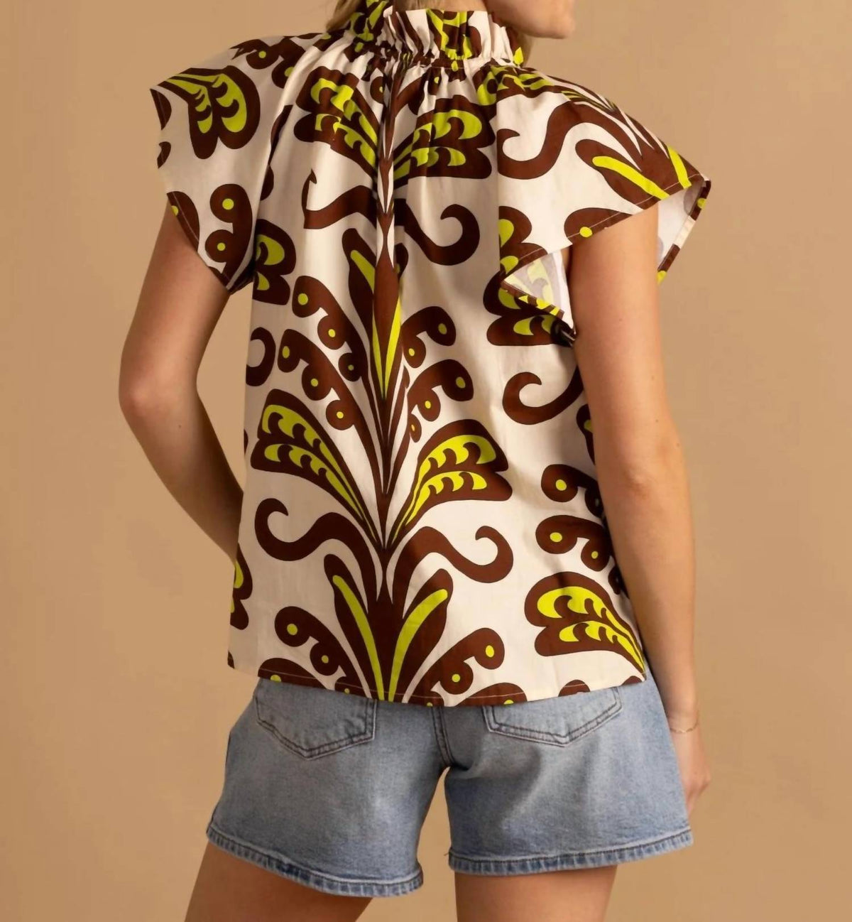 Double A - Em Flutter Sleeve Blouse