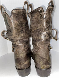 Double-H Boots - Women’s Leather Mid Calf Cowboy Boots