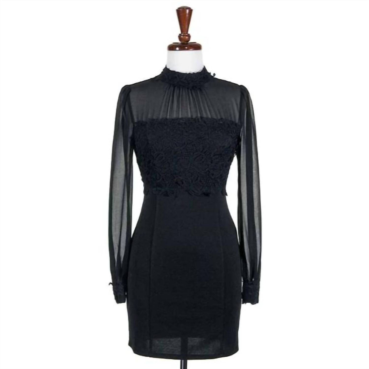 Double Zero - Women's Sheer Lace Dress