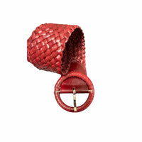 Dragon Diffusion - Women's Wrapped Leather Circle Buckle Belt