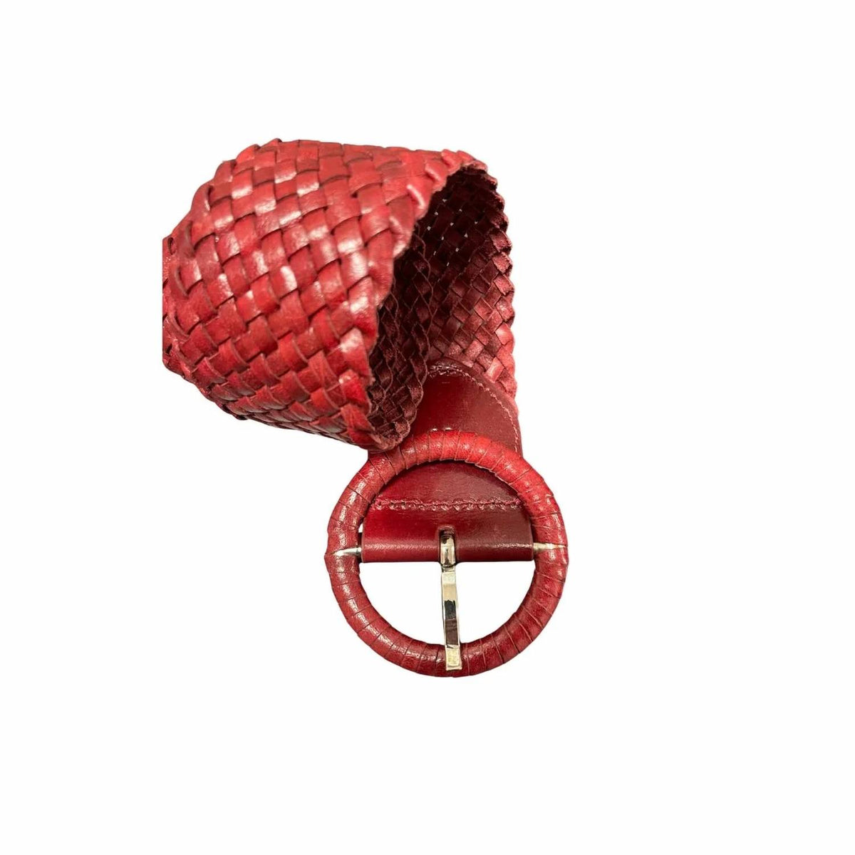 Dragon Diffusion - Women's Wrapped Leather Circle Buckle Belt