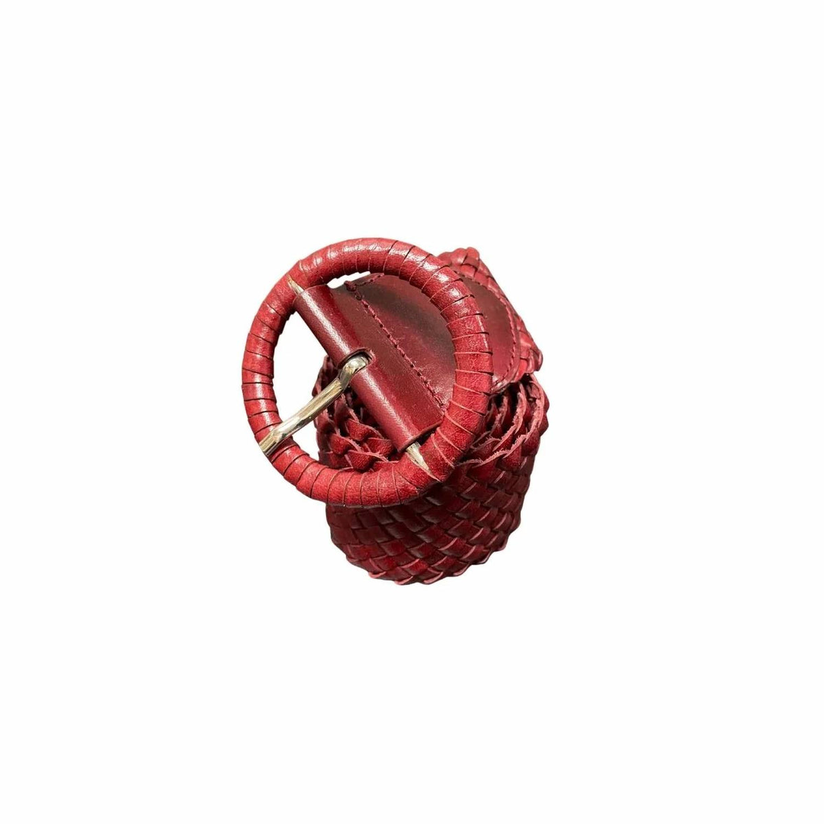 Dragon Diffusion - Women's Wrapped Leather Circle Buckle Belt