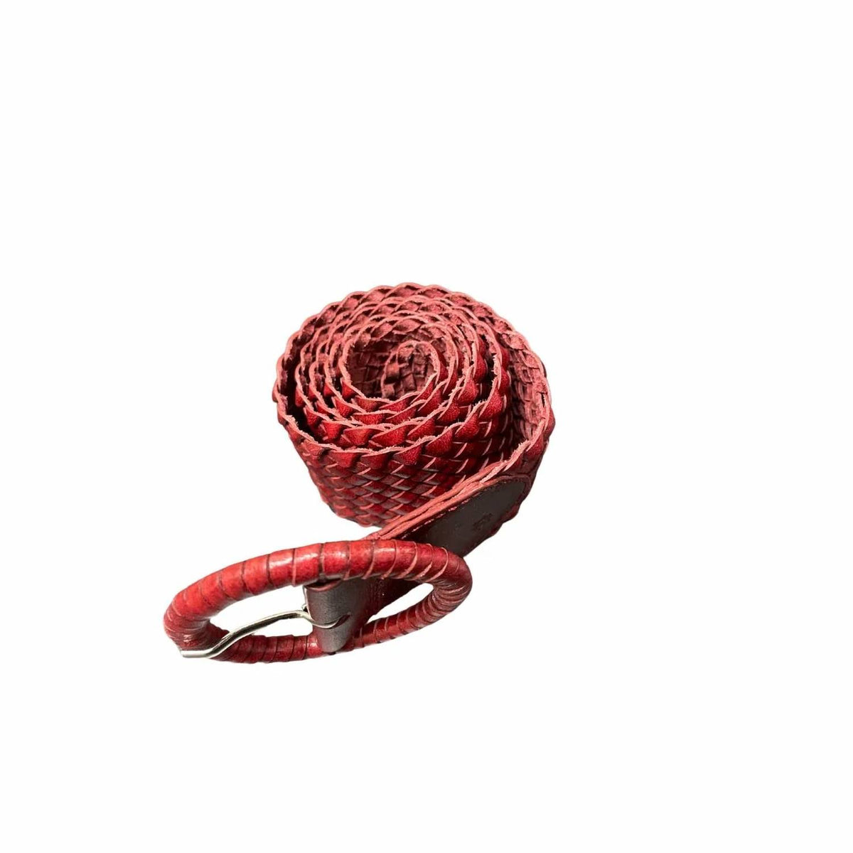 Dragon Diffusion - Women's Wrapped Leather Circle Buckle Belt