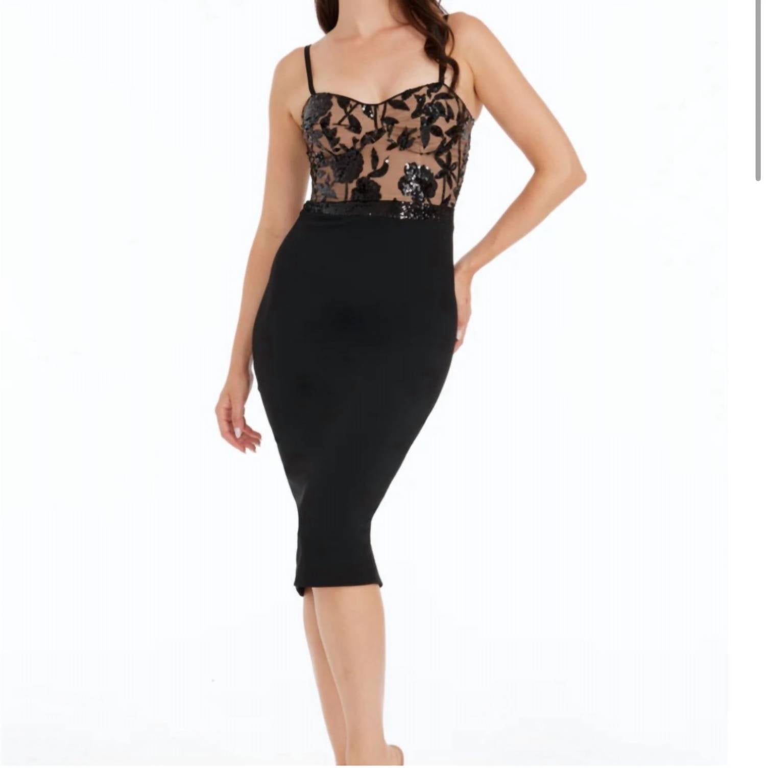 Dress The Population - Sequin Silvia Dress - black - clothing - dresses
