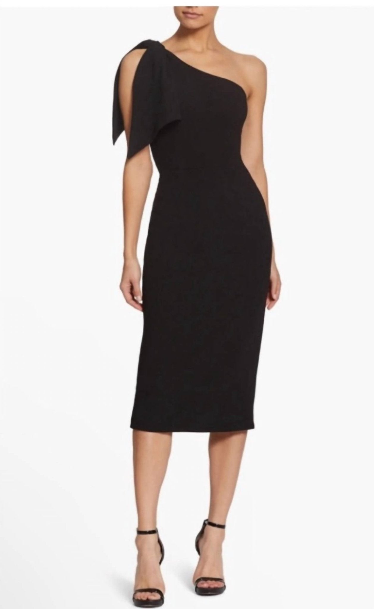 Dress The Population - Tiffany One - shoulder Midi Dress - black - clothing - dresses