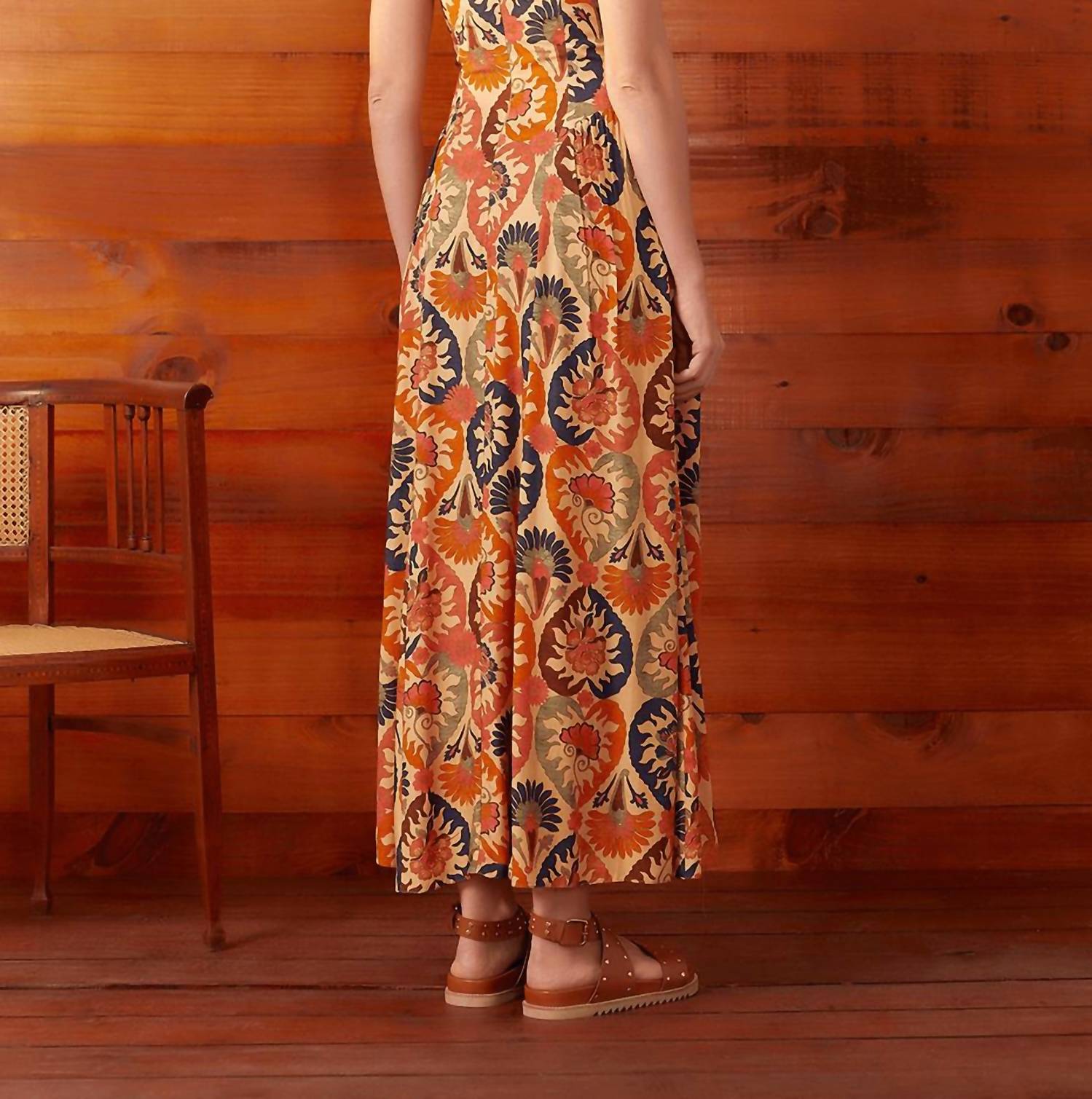 Dress To - Flower Thin Strap Dress - clothing - dresses - midi