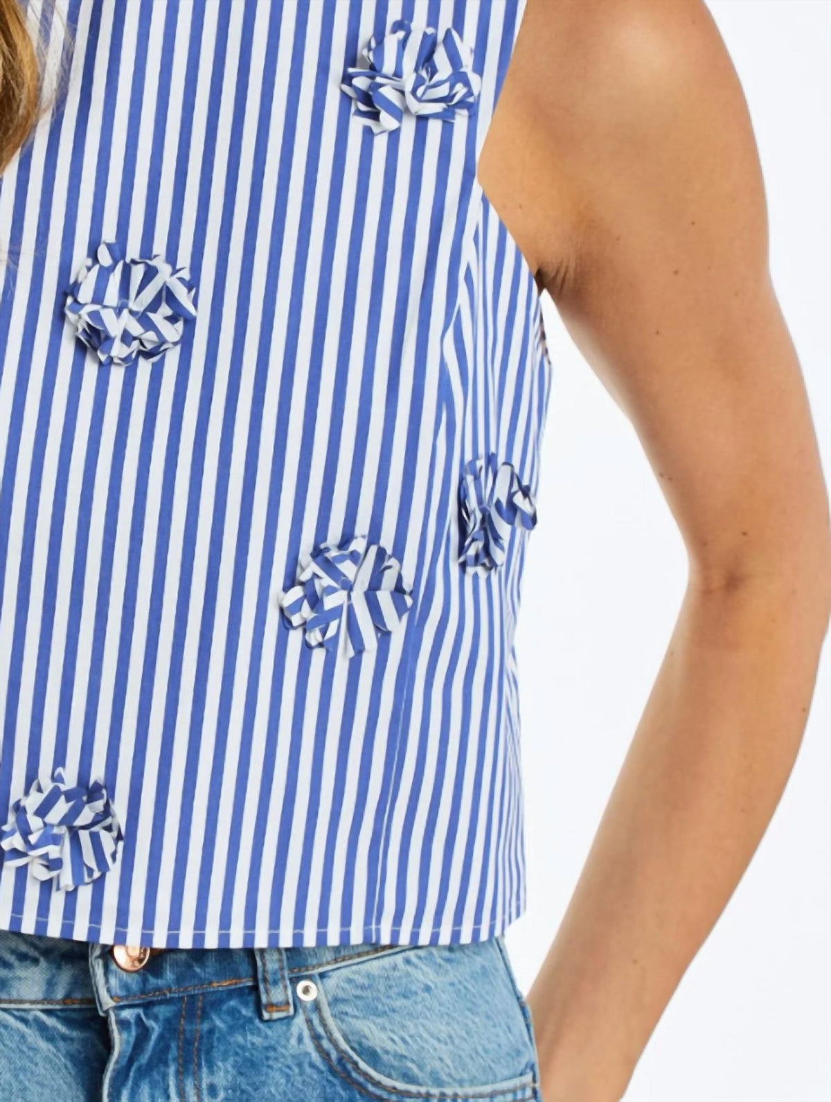 Drew - Avana Stripe 3d Floral Top
