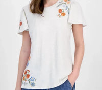 Driftwood - Embroidered Flutter Sleeve Shirt