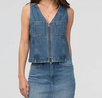 Du/Er - Performance Denim Zip Front Vest