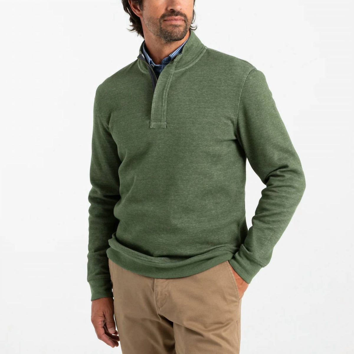 Duck Head - Bearing Pique Performance 1/4 Zip Pullover Sweater