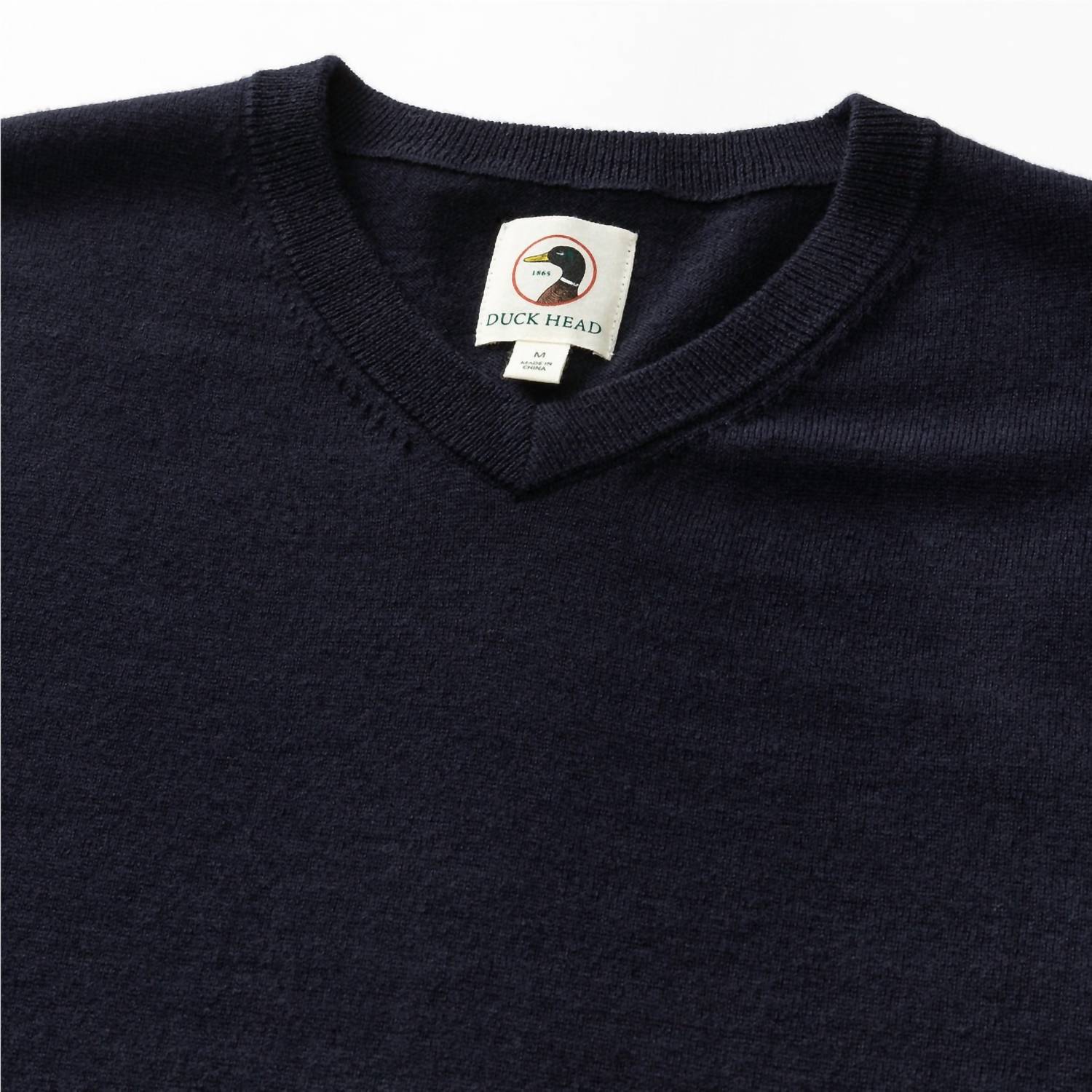 Duck Head - Buckley V - neck Sweater - blue - clothing - crewneck