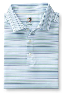 Duck Head - Neil Stripe Long Drive Performance Polo