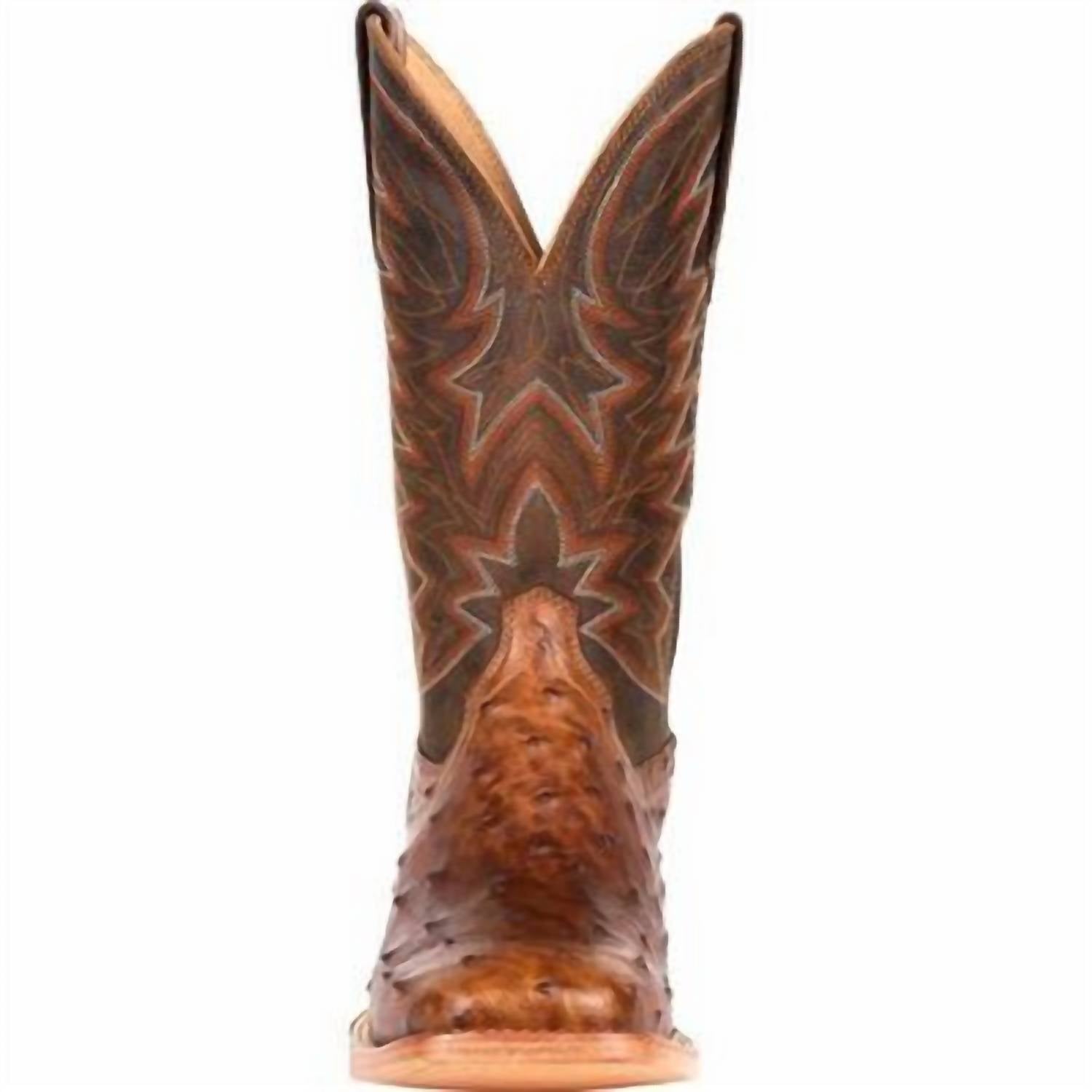 Durango Boots - Men's Exotic Full - quill Ostrich Western Boot - boots - brown - cowboy