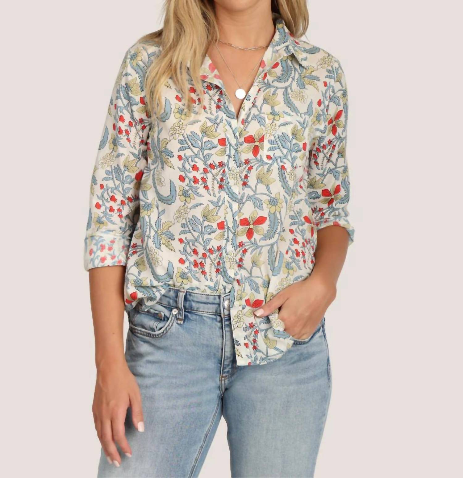 Dylan - 1 Pocket Button - up Shirt - blue - button - down - shirts - clothing