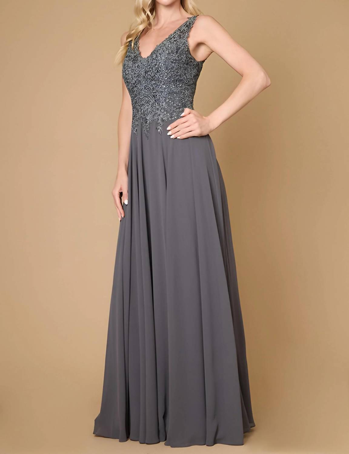 Dylan And Davids - Long Formal Chiffon Evening Gown