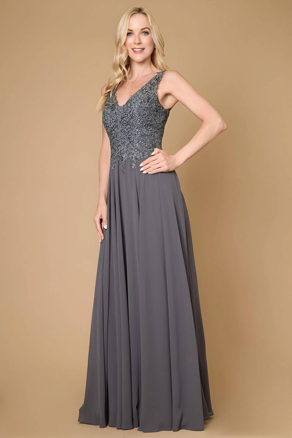 Dylan And Davids - Long Formal Chiffon Evening Gown