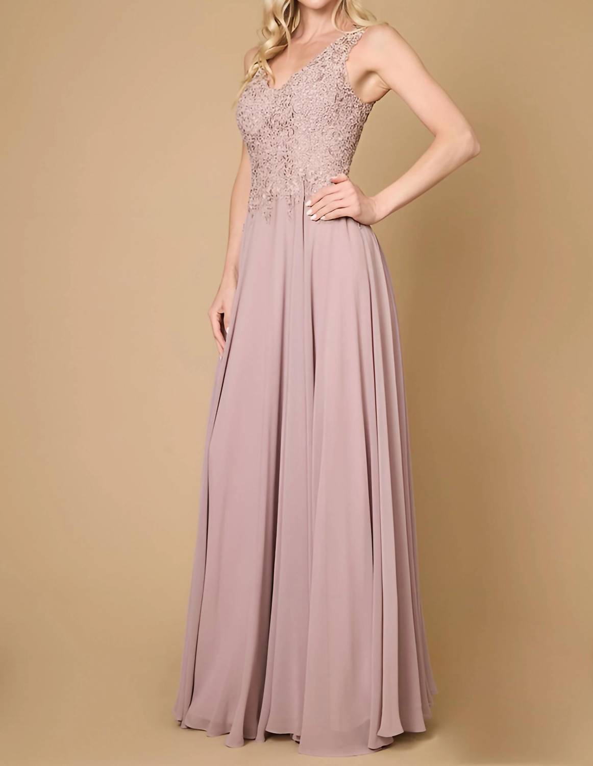 Dylan And Davids - Long Formal Chiffon Evening Gown