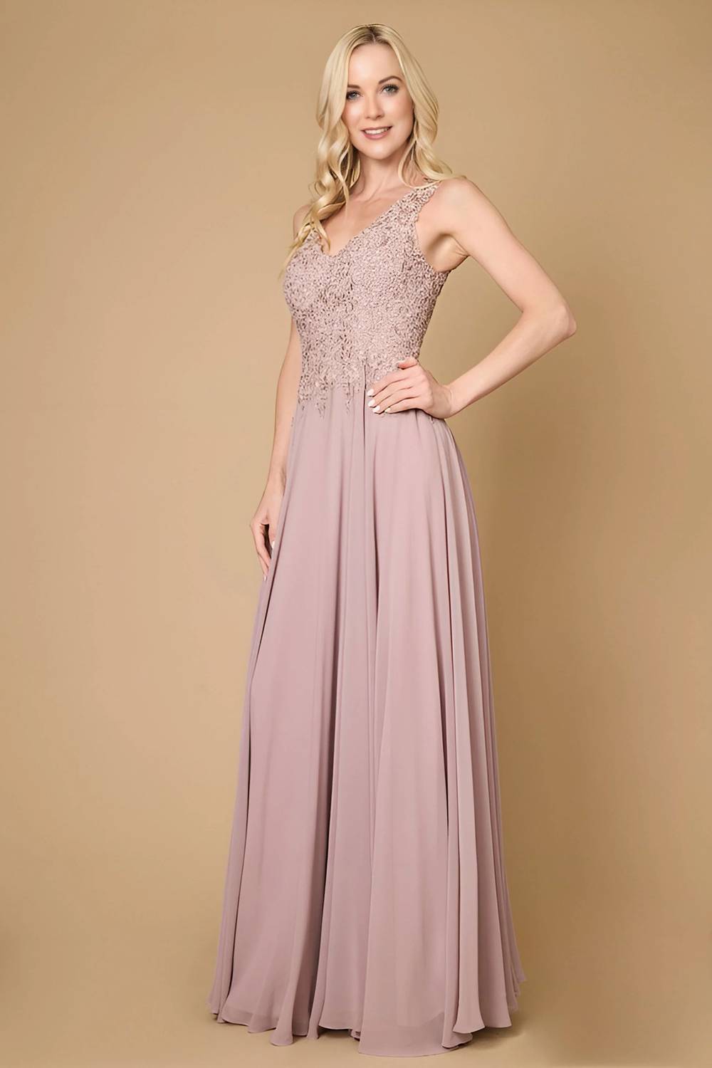 Dylan And Davids - Long Formal Chiffon Evening Gown