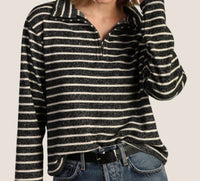 Dylan - Brix Striped Quarter Zip Pullover