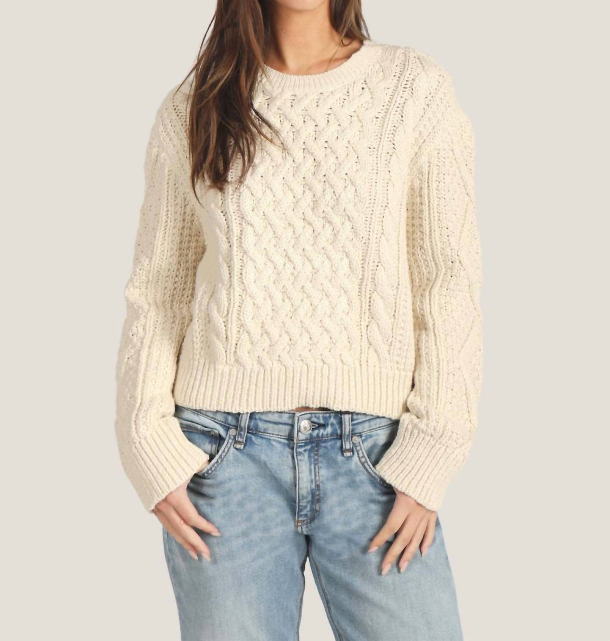 Dylan - Charlotte Cable Crew Sweater